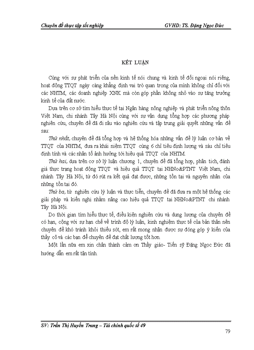 image for page Giải pháp nâng cao hiệu quả hoạt động thanh thanh toán quốc tế tại Chi nhánh ngân hàng nông nghiệp và phát triển nông thôn Tây Hà Nội