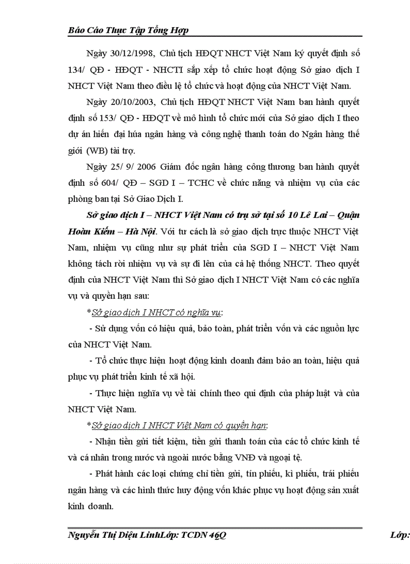 image for page Báo Cáo Thực Tập Tổng Hợp sở giao dịch i ngân hàng công thương việt nam