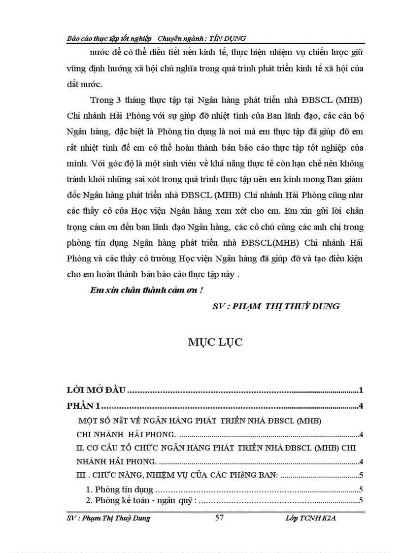 image for page Báo cáo thực tập tốt nghiệp tại Ngân hàng phát triển nhà ĐBSCL MHB chi nhánh Hải Phòng