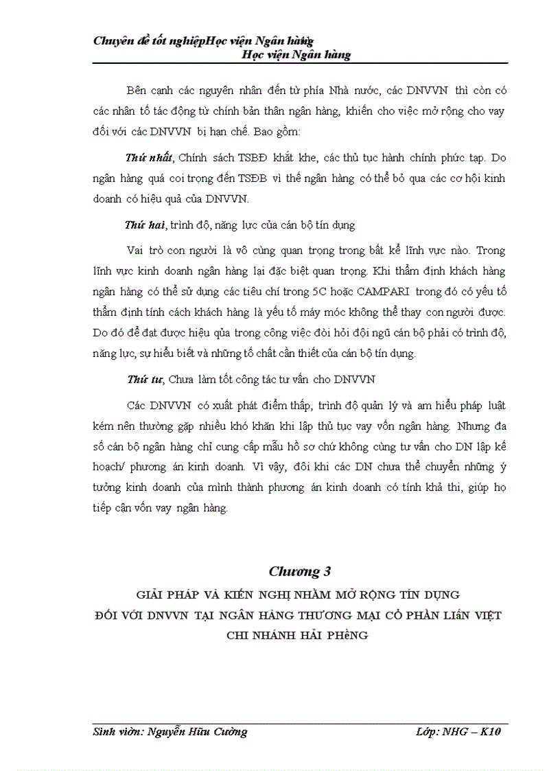image for page Giải pháp mở rộng tín dụng đối với doanh nghiệp vừa và nhỏ tại NHTMCP Liên Việt Hải Phòng 1