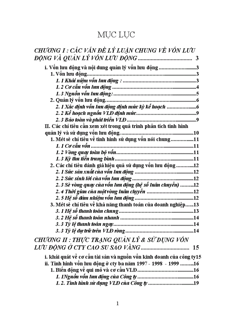 image for page Thực trạng quản lý và sử dụng vốn lưu động ở công ty cao su sao vàng