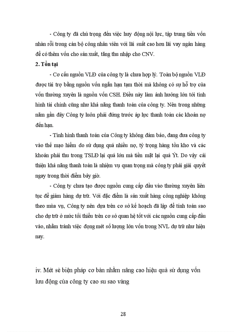 image for page Thực trạng quản lý và sử dụng vốn lưu động ở công ty cao su sao vàng