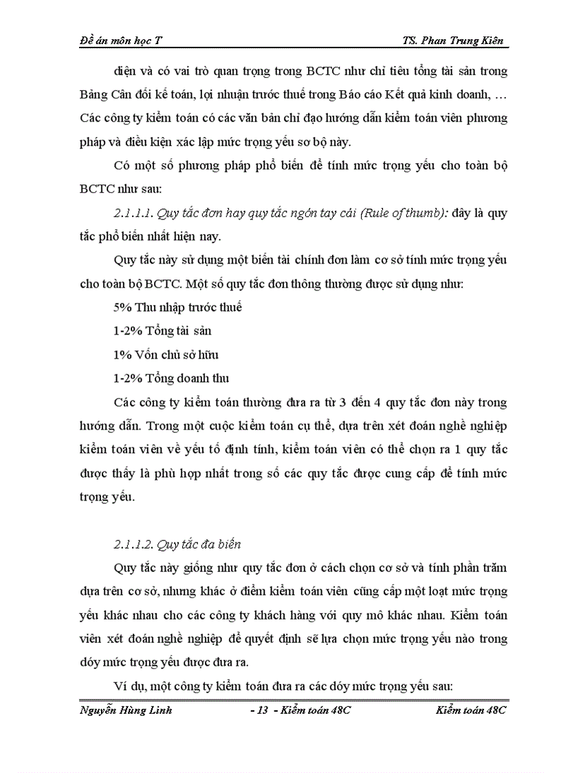 image for page Trọng yếu và quy trình đánh giá tính trọng yếu trong kiểm toán tài chính 1
