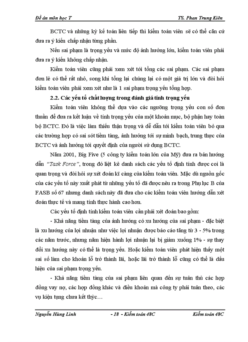 image for page Trọng yếu và quy trình đánh giá tính trọng yếu trong kiểm toán tài chính 1