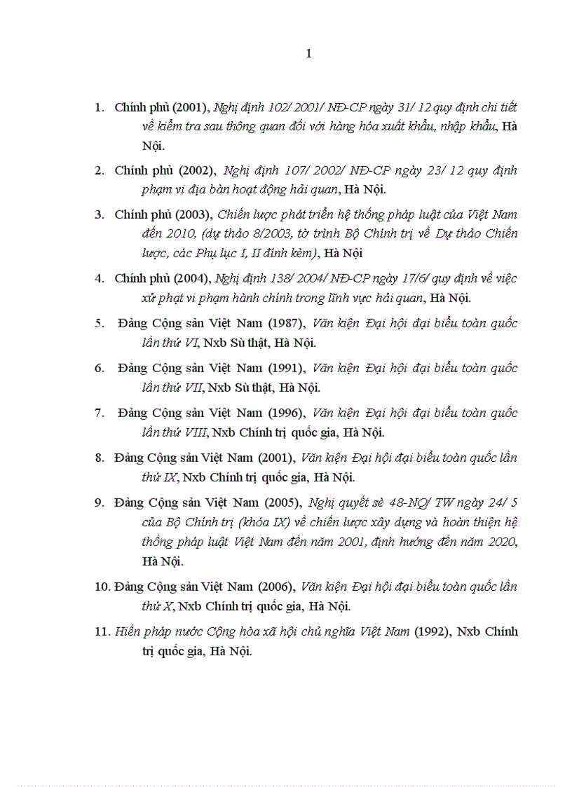 image for page Nghiên cứu hoàn thiện hệ thống các văn bản qui phạm pháp luật trong lĩnh vực hải quan đối chiếu với các cam kết quốc tế liên quan