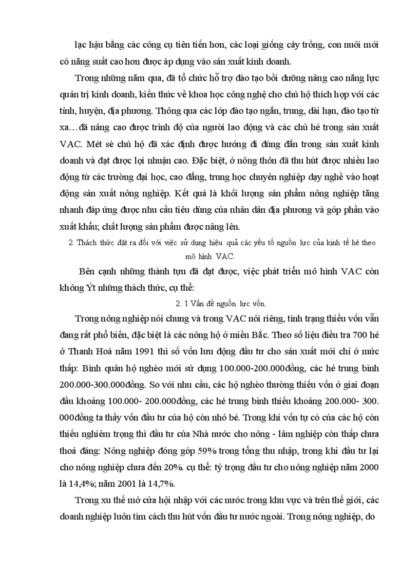 image for page một số giải pháp nhằm sử dụng hiệu quả các yếu tố nguồn lực của kinh tế hộ theo mô hình VAC ở nông thôn Việt Nam trong giai đoạn hiện nay