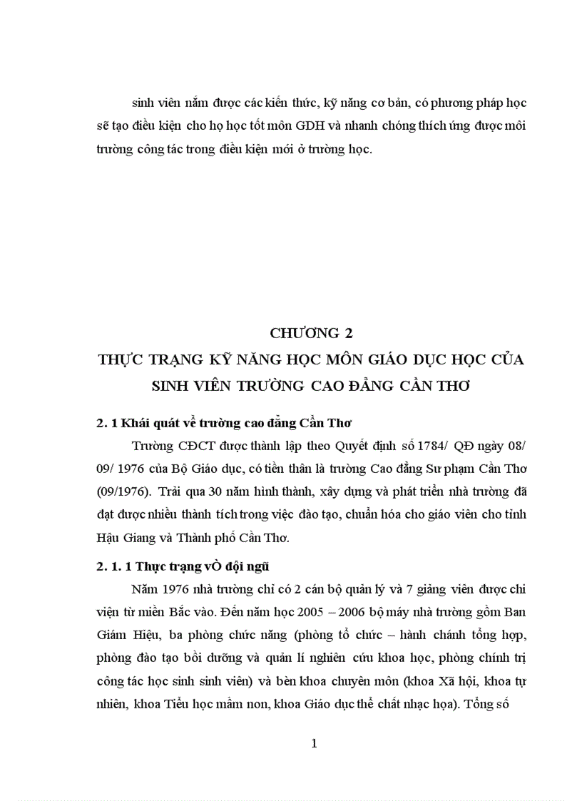 image for page Biện pháp rèn luyện kỹ năng tự học môn Giáo dục học cho sinh viên ở trường Cao đẳng Cần Thơ