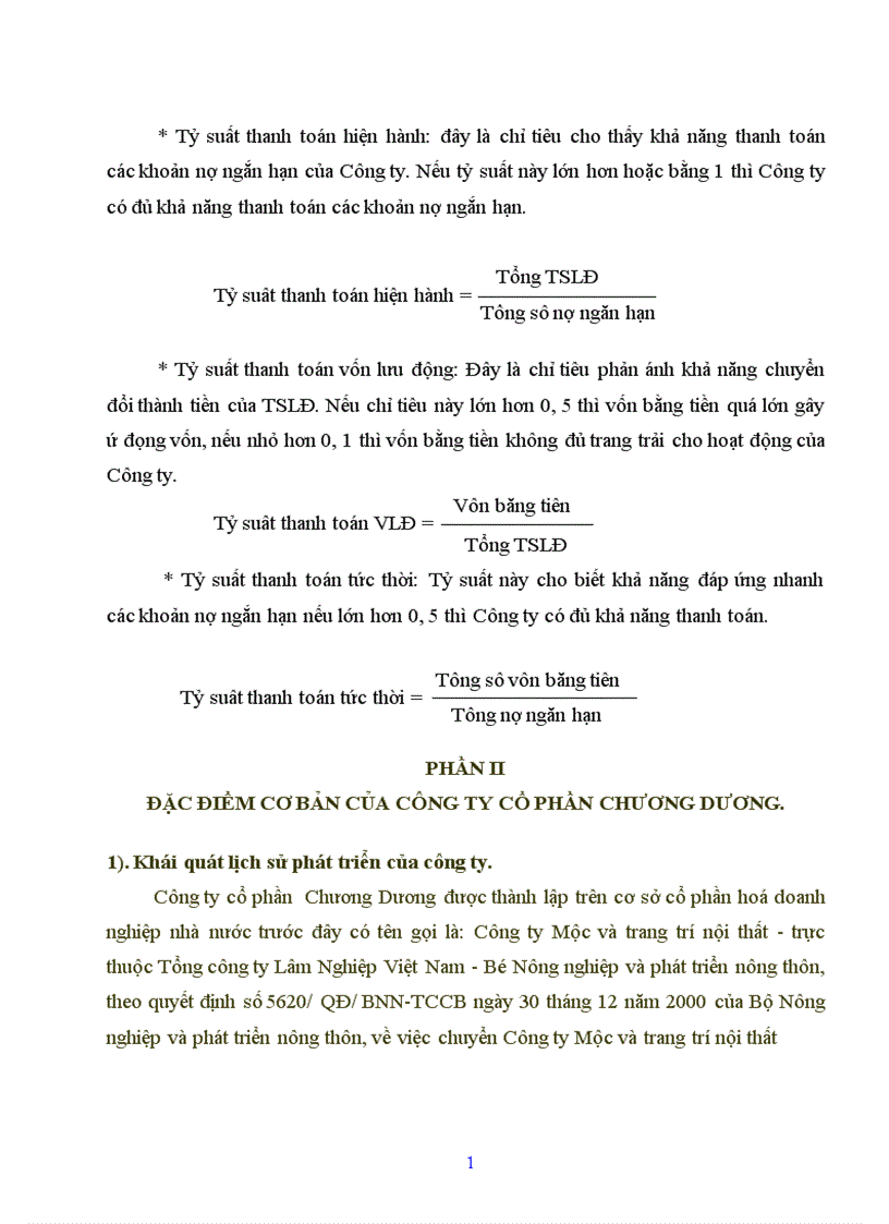 image for page Nghiên cứu tình hình quản lý và sử dụng vốn lưu động tại Công ty cổ phần Chương Dương Hà Nội 1