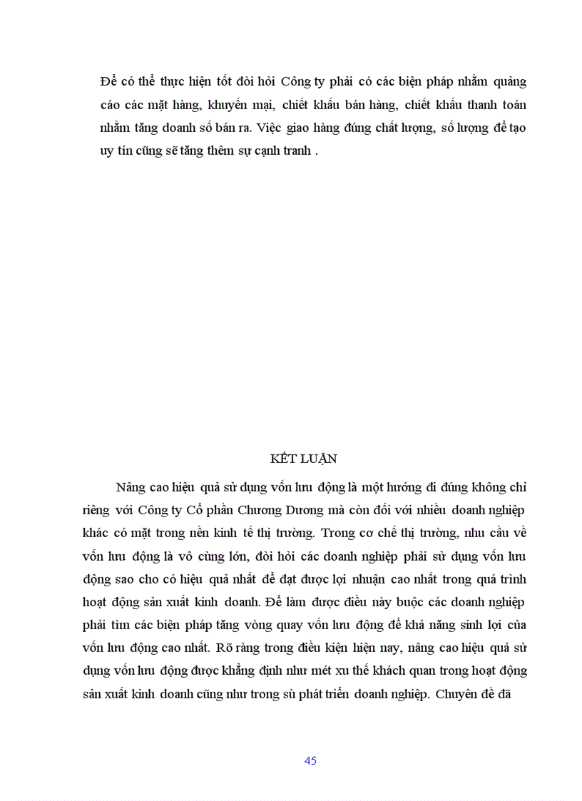 image for page Nghiên cứu tình hình quản lý và sử dụng vốn lưu động tại Công ty cổ phần Chương Dương Hà Nội 1