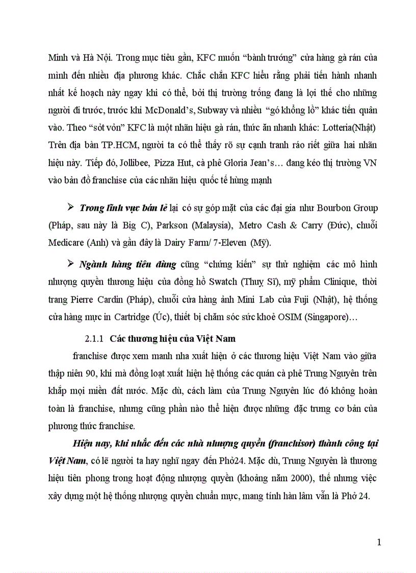 image for page Nhượng quyền thương mại thực trạng và hướng phát triển ở Việt Nam