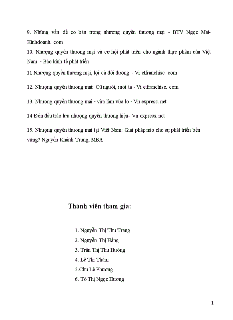 image for page Nhượng quyền thương mại thực trạng và hướng phát triển ở Việt Nam