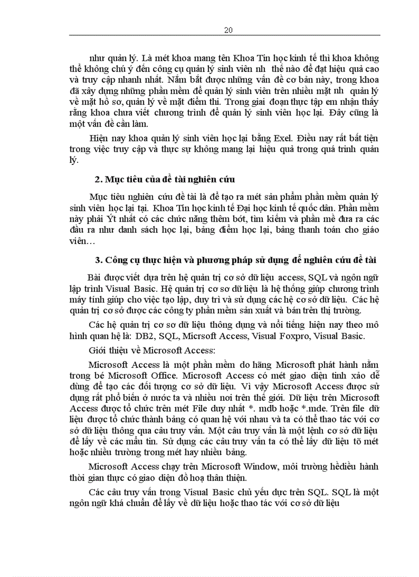 image for page Phân tích thiết kế phần mềm Quản lý sinh viên học lại tại Khoa Tin học kinh tế