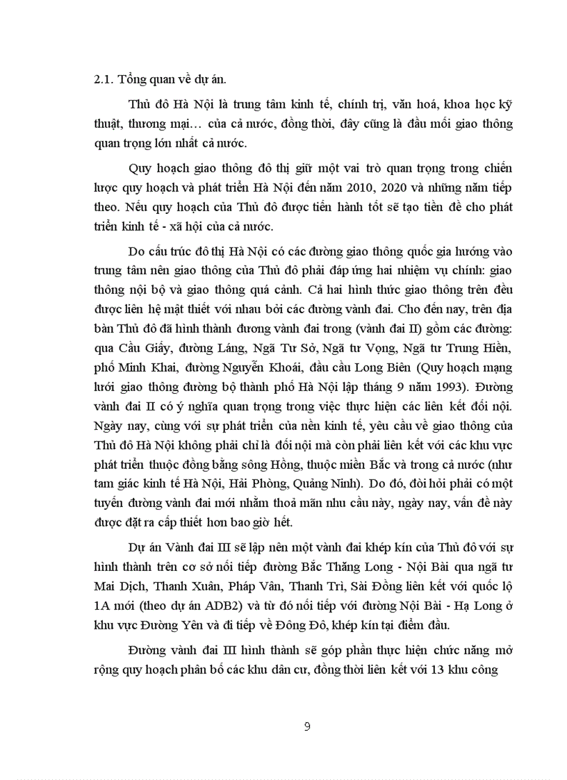 image for page Đánh giá tác động môi trường dự án xây dựng đường vành đai III Hà Nội đoạn Pháp Vân Mai Dịch 1