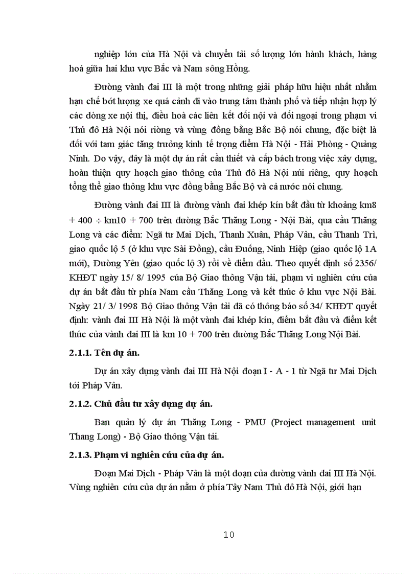 image for page Đánh giá tác động môi trường dự án xây dựng đường vành đai III Hà Nội đoạn Pháp Vân Mai Dịch 1