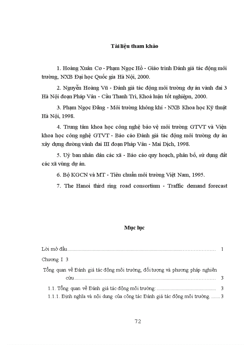 image for page Đánh giá tác động môi trường dự án xây dựng đường vành đai III Hà Nội đoạn Pháp Vân Mai Dịch 1
