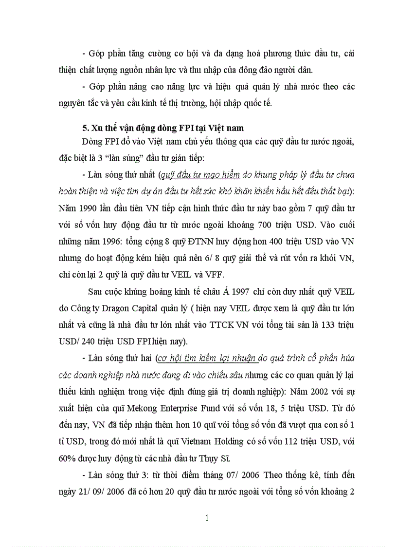 Đánh giá hoạt động FPI tại Việt Nam 1