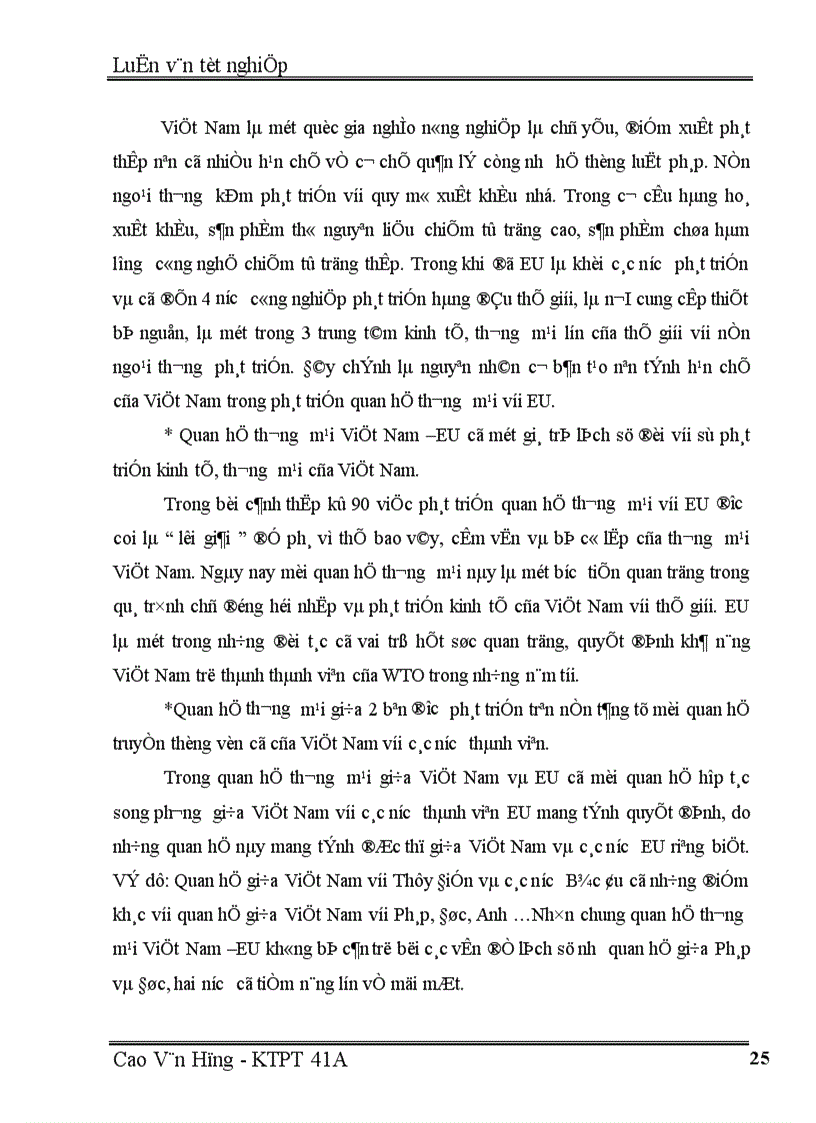 image for page Một số giải pháp thúc đẩy hoạt động xuất khẩu hàng hoá của Việt Nam sang thị trường EU giai đoạn 2001 2010