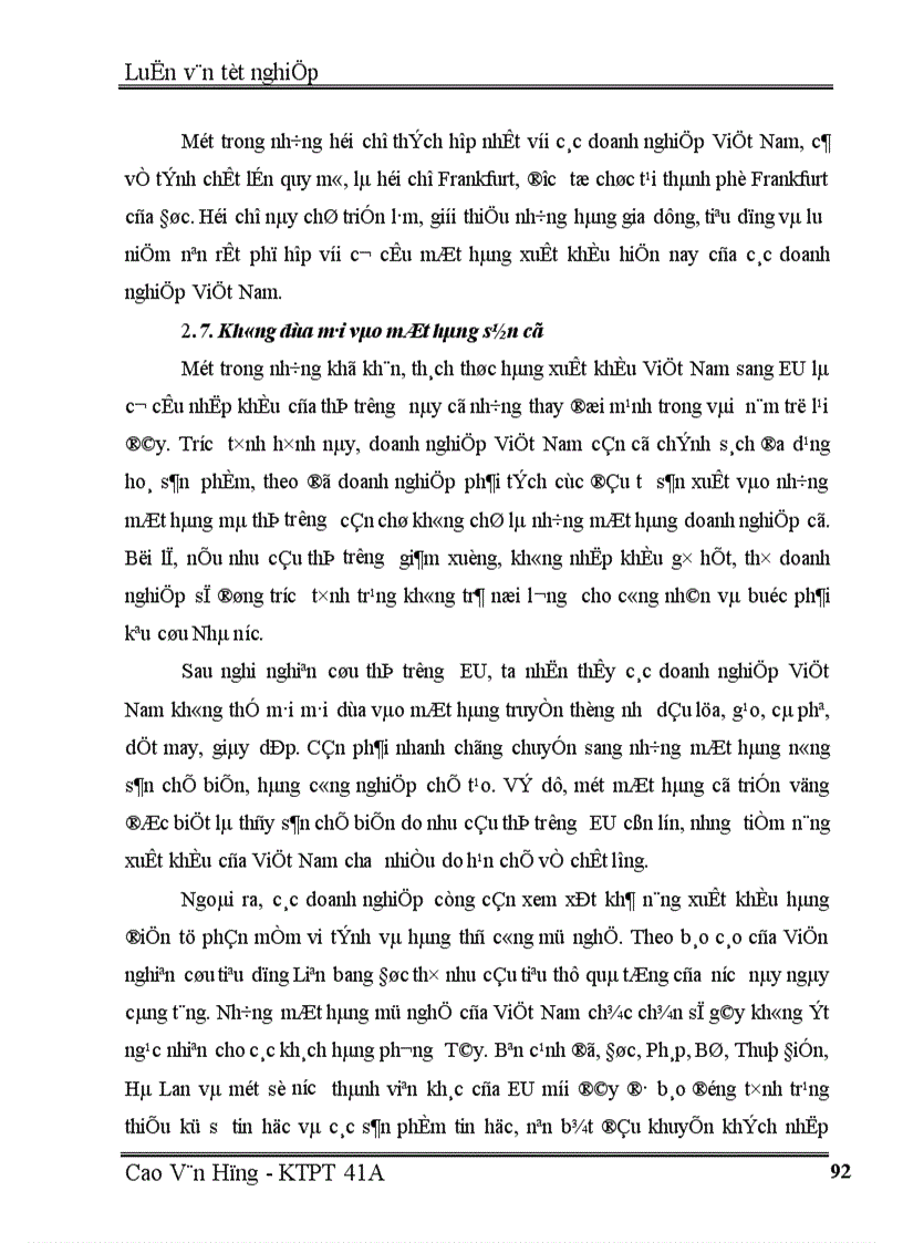 image for page Một số giải pháp thúc đẩy hoạt động xuất khẩu hàng hoá của Việt Nam sang thị trường EU giai đoạn 2001 2010