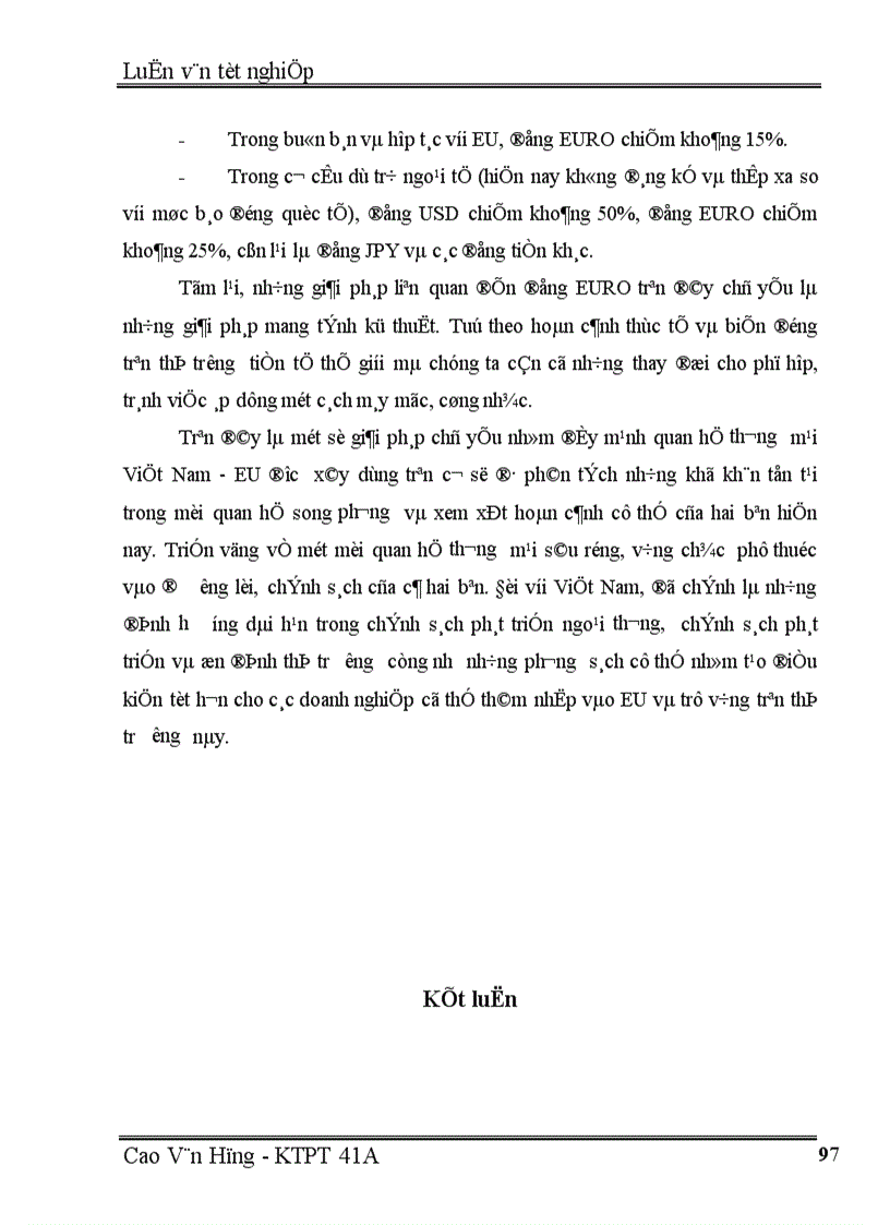 image for page Một số giải pháp thúc đẩy hoạt động xuất khẩu hàng hoá của Việt Nam sang thị trường EU giai đoạn 2001 2010