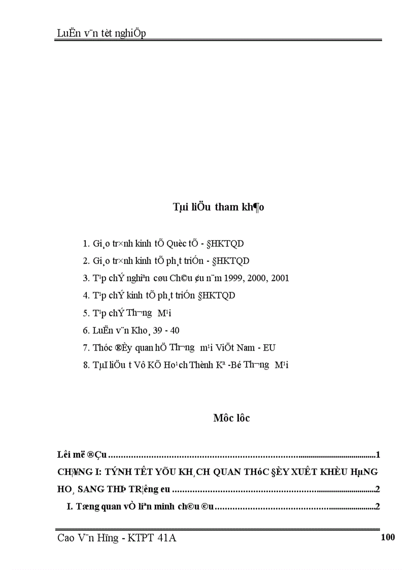 image for page Một số giải pháp thúc đẩy hoạt động xuất khẩu hàng hoá của Việt Nam sang thị trường EU giai đoạn 2001 2010