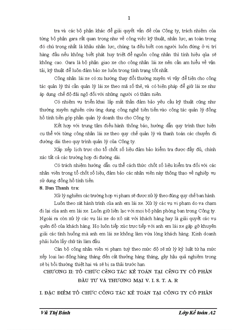 image for page Tổ chức công tác kế toán tại công ty cổ phần đầu tư và thương mại V I S T A R 1