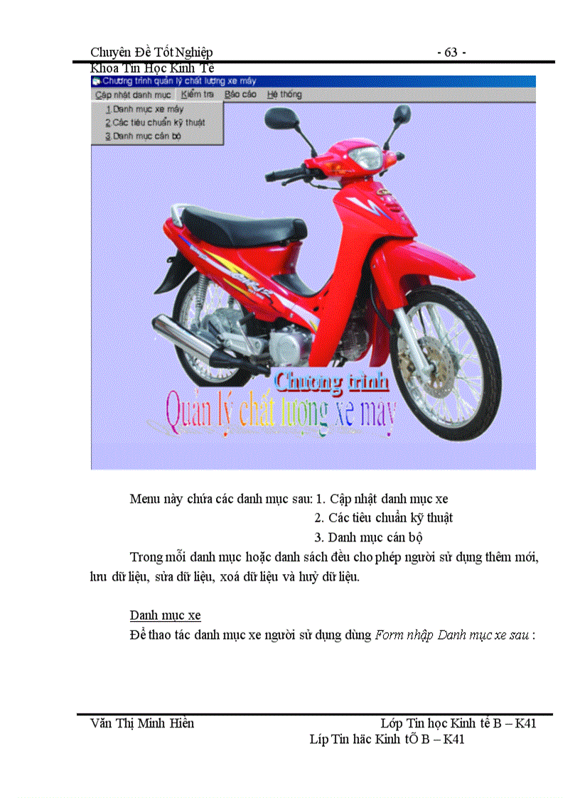 image for page chương trình Quản lý chất lượng xe máy xuất xưởng