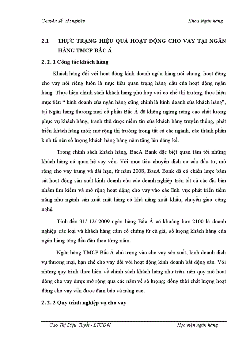 image for page Nâng cao hiệu quả hoạt động cho vay tại Ngân hàng TMCP Bắc Á 1