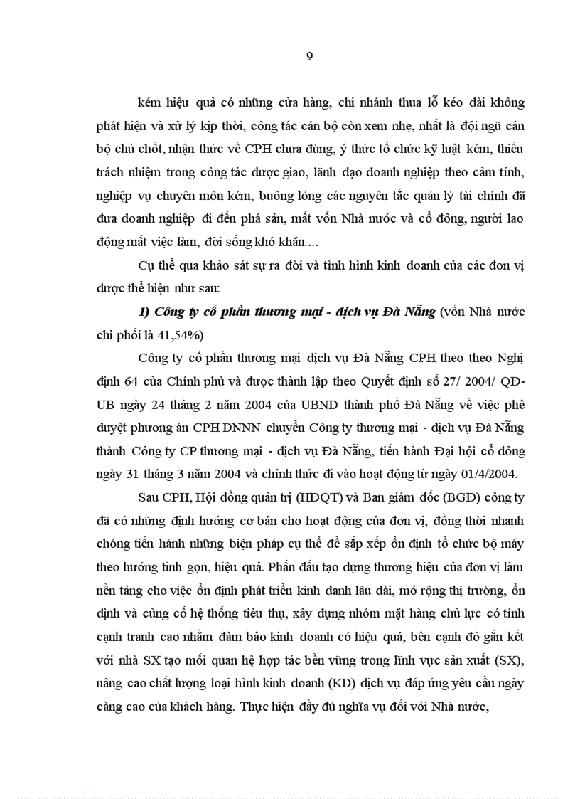 image for page Những vấn đề sau cổ phần hóa các DNNN trong ngành thương mại của thành phố Đà Nẵng