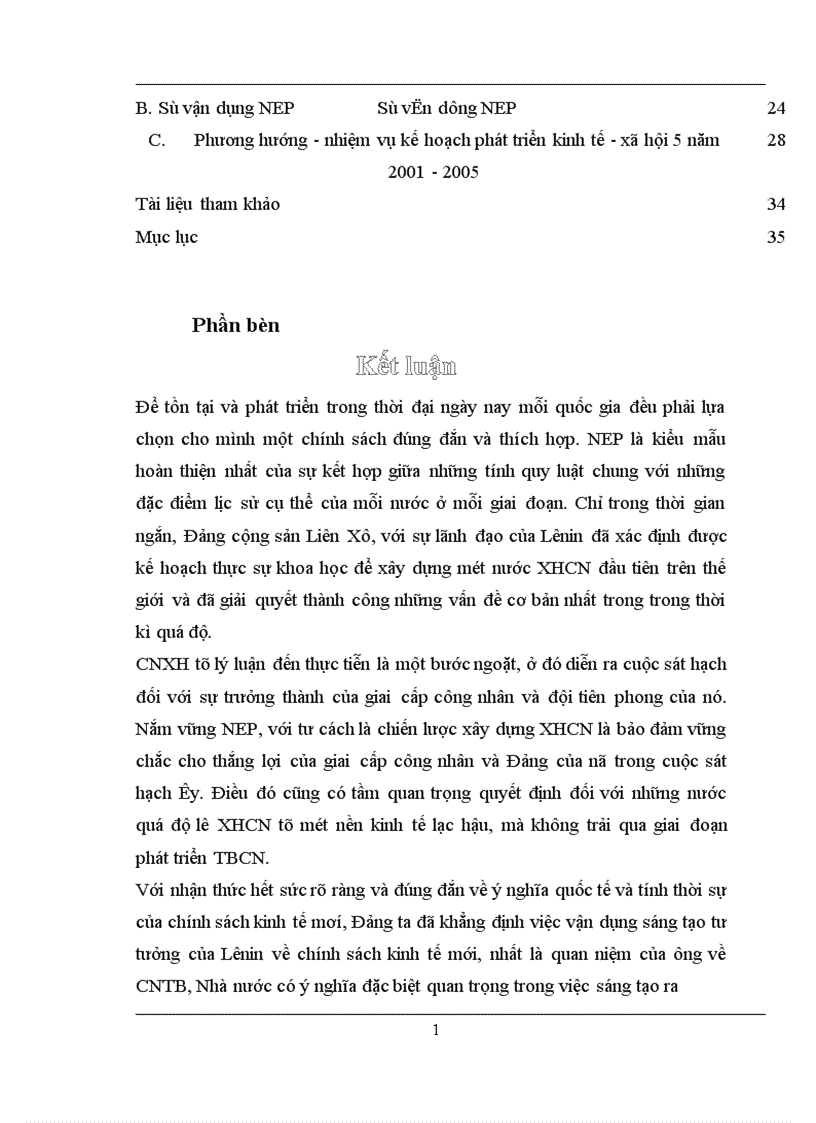 image for page Chính sách kinh tế mới của Lênin và sự vận dụng nó ở Việt Nam 1