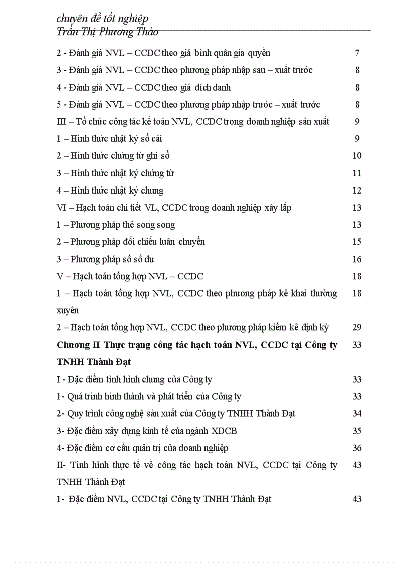image for page Hoàn thiện công tác hạch toán nguyên vật liệu công cụ dụng cụ tại công ty TNHH Thành Đạt 1