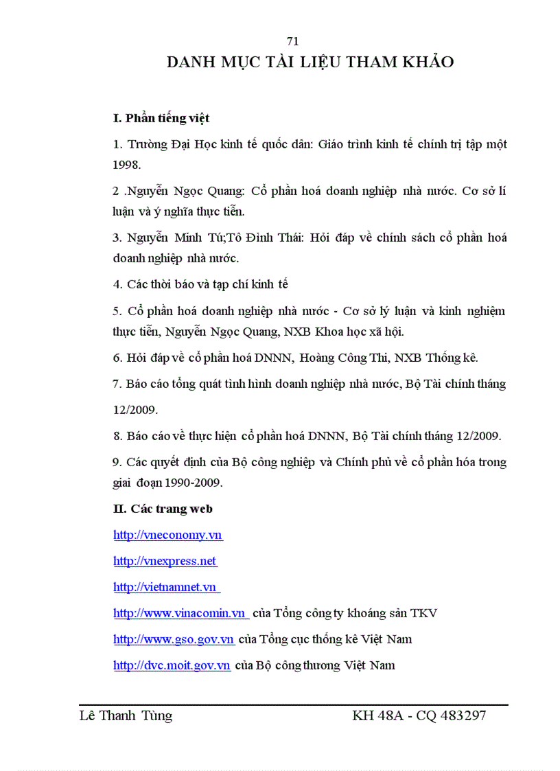 image for page Giải pháp thúc đẩy quá trình cổ phần hóa của Tổng công ty Khoáng sản TKV