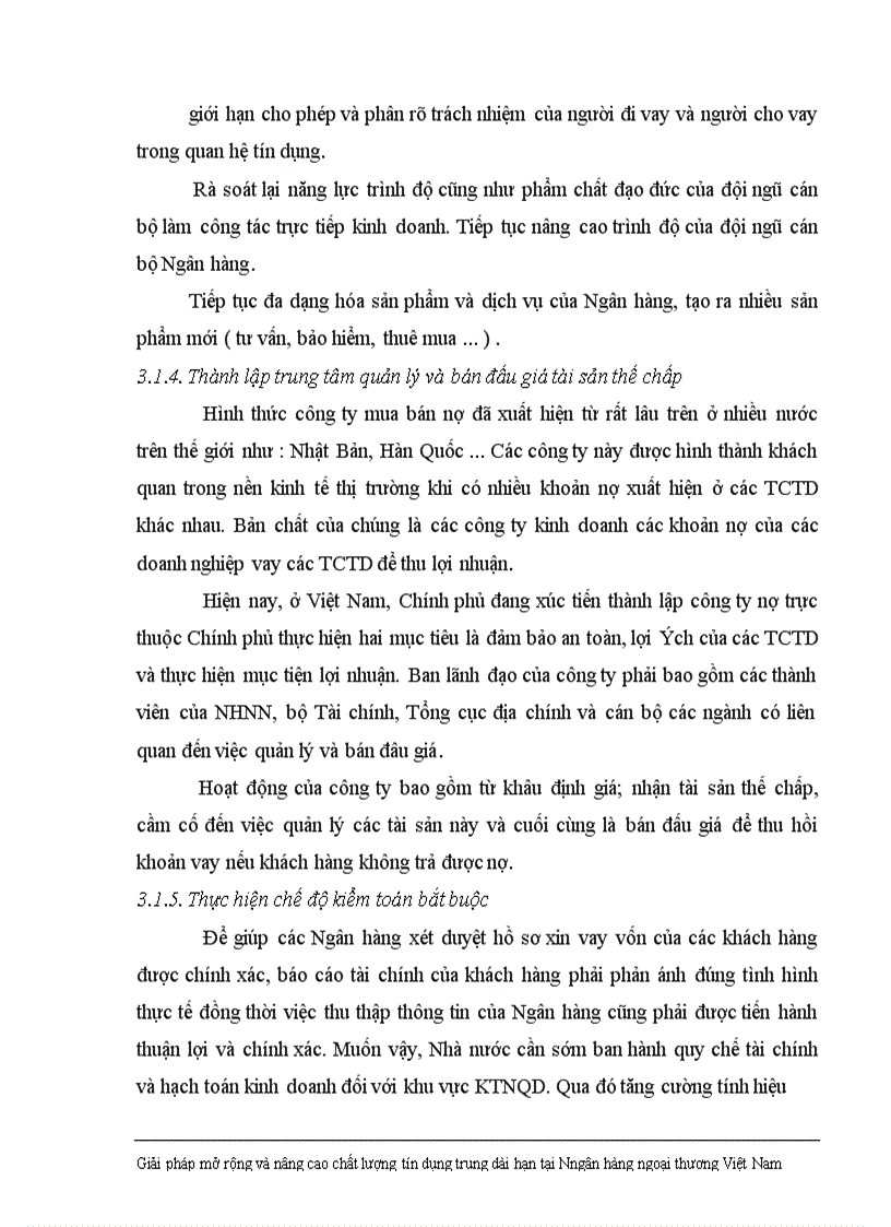 image for page Giải pháp nhằm nâng cao chất lượng tín dụng trung dài hạn tại Ngân hàng Ngoại thương Việt Nam 1