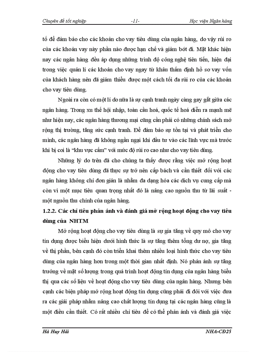 image for page Mở rộng hoạt động cho vay tiêu dùng tại Ngân hàng nông nghiệp và phát triển nông thôn chi nhánh Đống Đa 1