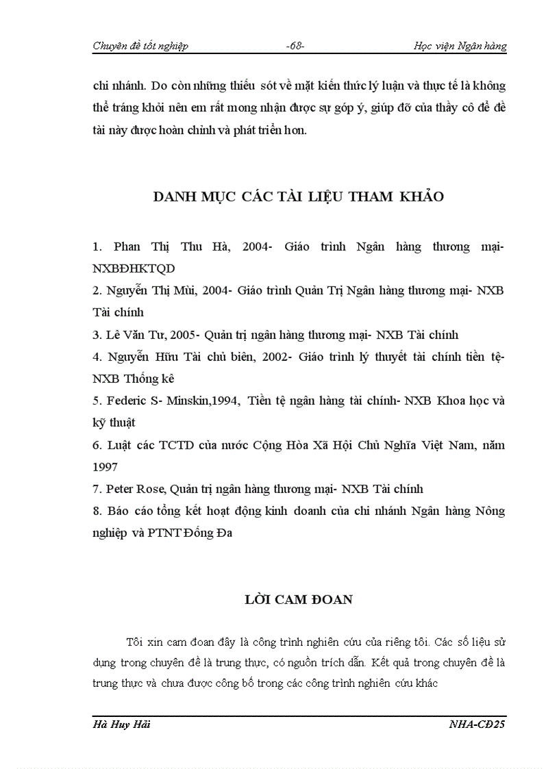 image for page Mở rộng hoạt động cho vay tiêu dùng tại Ngân hàng nông nghiệp và phát triển nông thôn chi nhánh Đống Đa 1