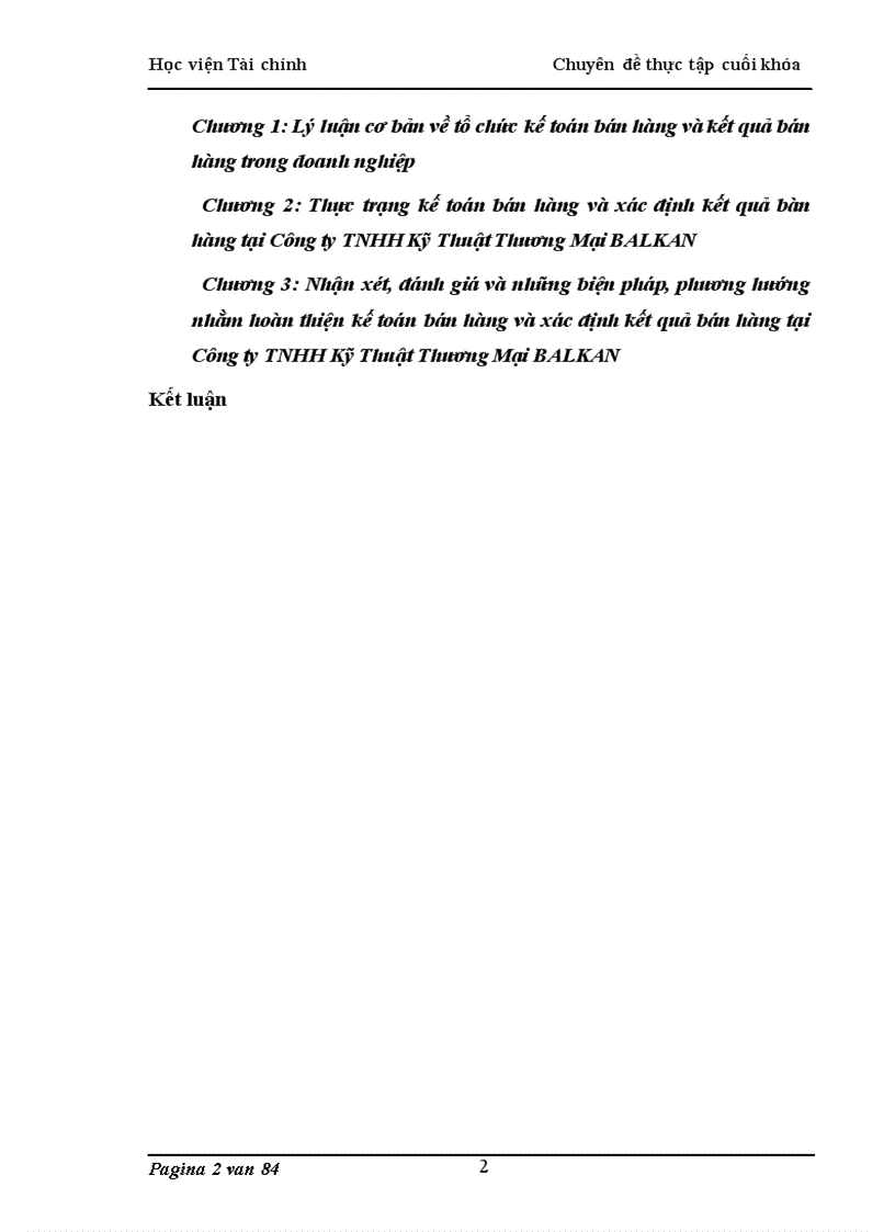 image for page Tổ chức công tác kế toán bán hàng và xác định kết quả bán hàng tại Công ty TNHH Kỹ Thuật Thương Mại BALKAN