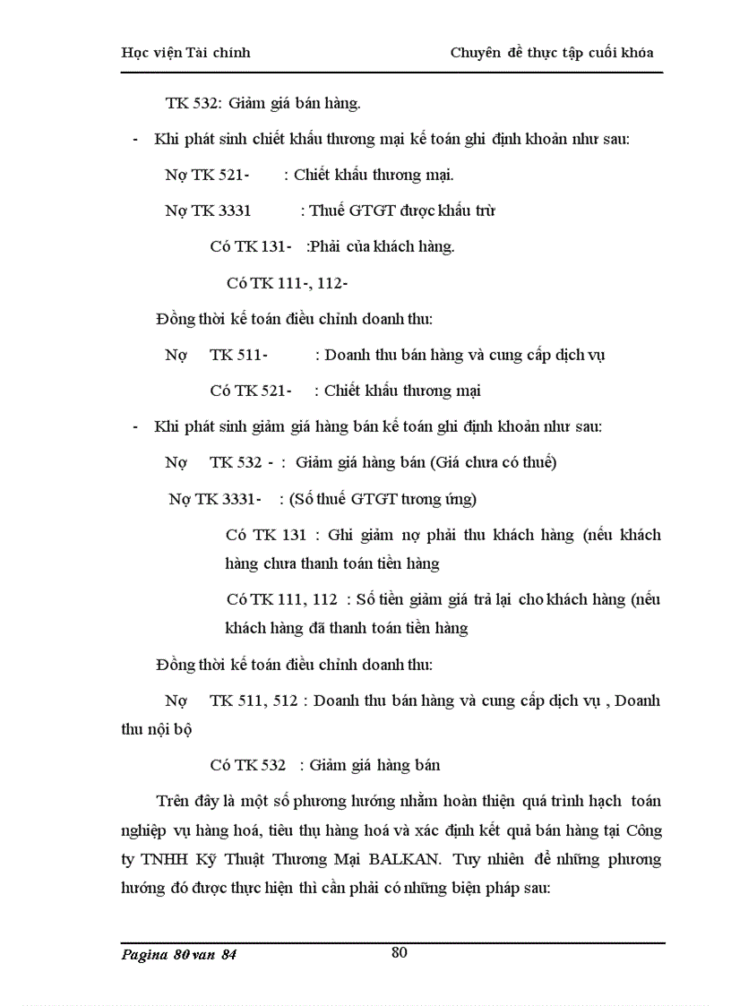 image for page Tổ chức công tác kế toán bán hàng và xác định kết quả bán hàng tại Công ty TNHH Kỹ Thuật Thương Mại BALKAN