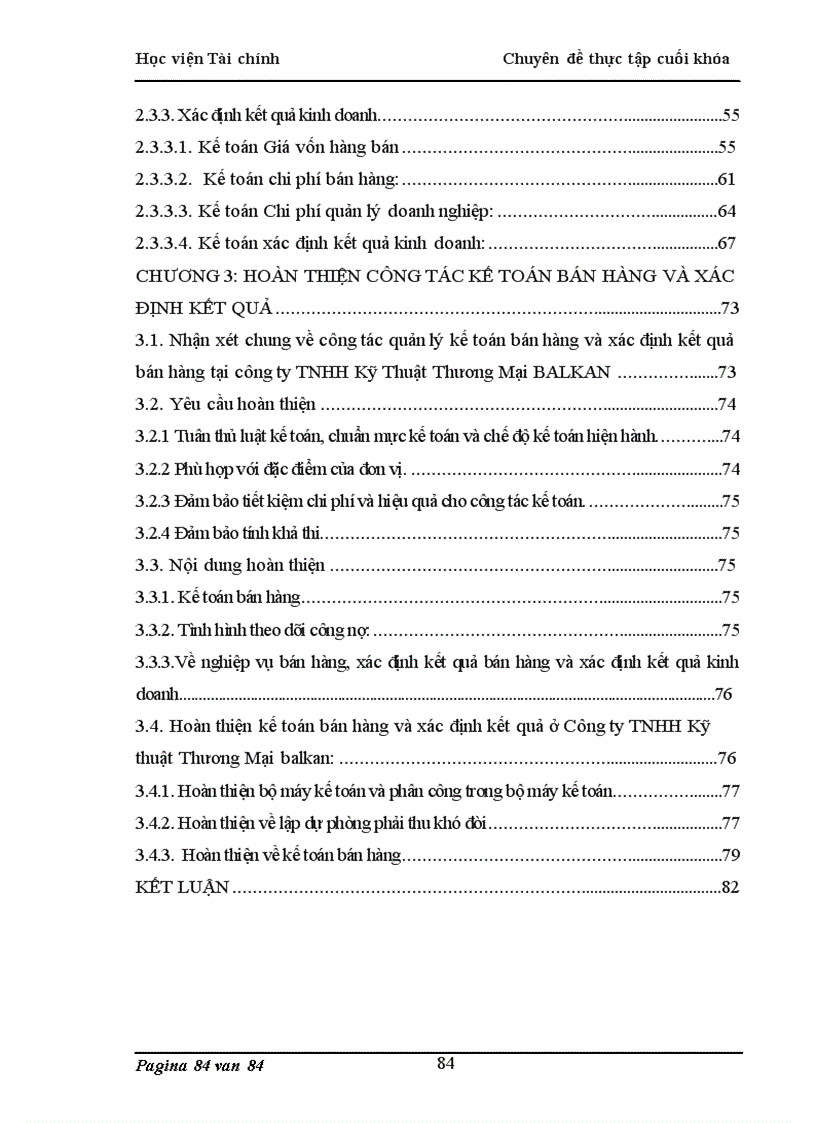 image for page Tổ chức công tác kế toán bán hàng và xác định kết quả bán hàng tại Công ty TNHH Kỹ Thuật Thương Mại BALKAN