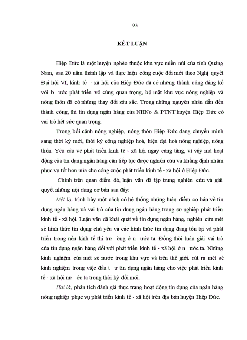 image for page Tín dụng của ngân hàng nông nghiệp và phát triển nông thôn với phát triển kinh tế xã hội ở huyện Hiệp Đức Quảng Nam