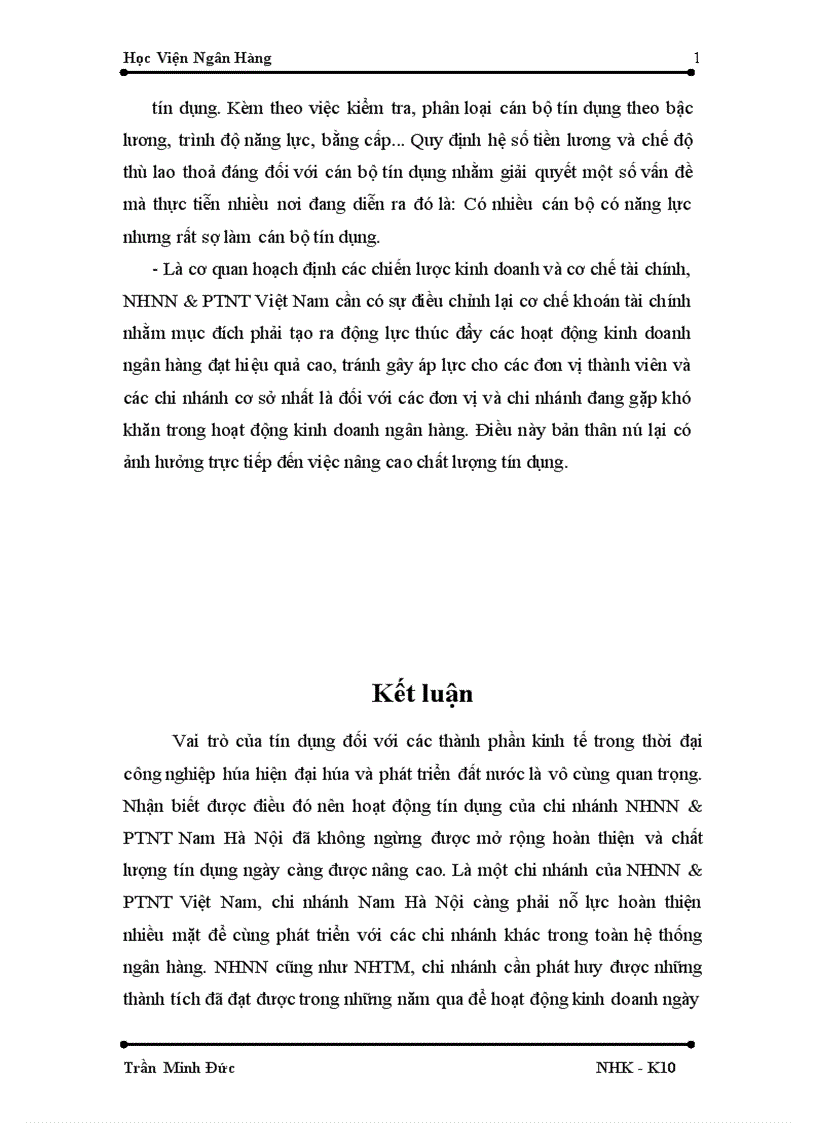 image for page Giải pháp nâng cao chất lượng tín dụng tại chi nhánh Nam Hà Nội Ngân hàng nông nghiệp và phát triển nông thôn 1