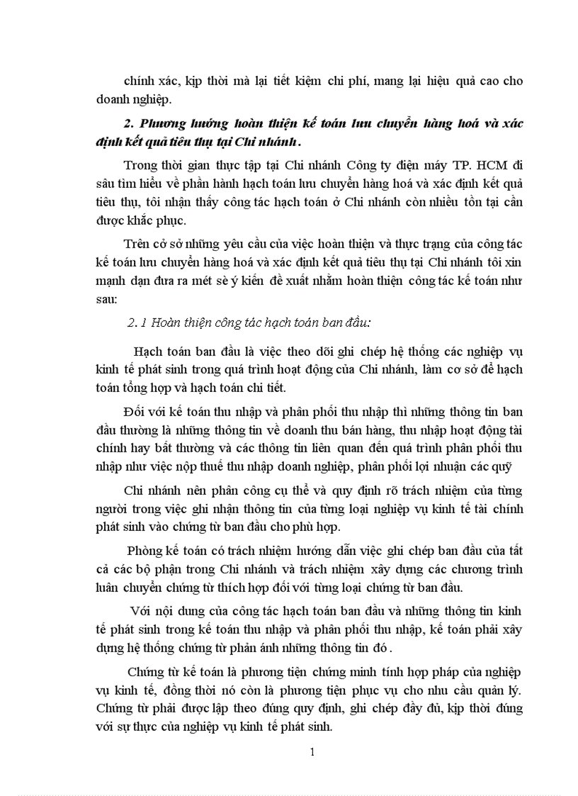 image for page Hoàn thiện kế toán lưu chuyển hàng hoá và xác định kết quả tiêu thụ tại chi nhánh công ty Điện máy thành phố Hồ Chí Minh 1