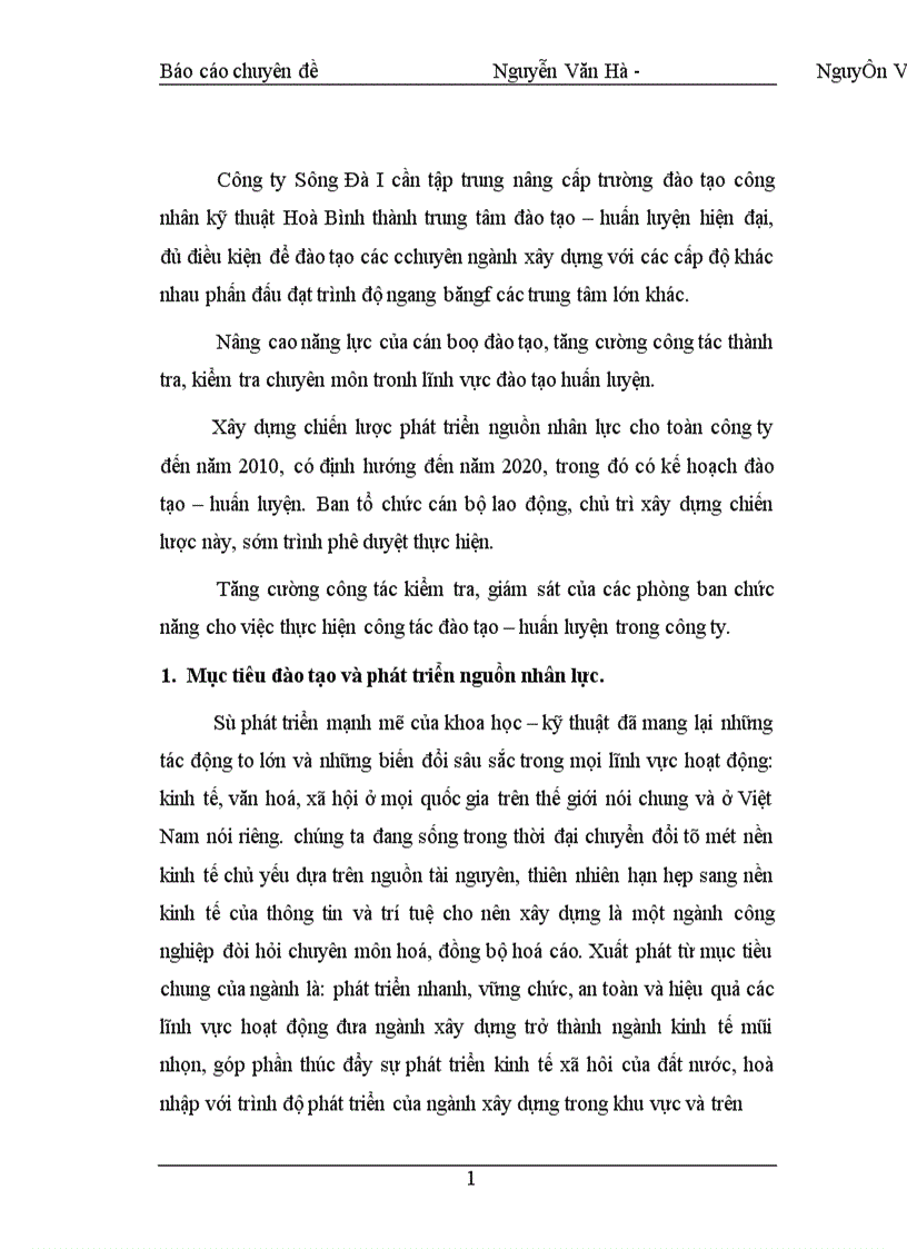 image for page Đưa ra phương hướng nhằm nâng cao hiệu quả công tácđào tạo và phát triển nguồn nhân lực tại Công ty Sông Đà I 1