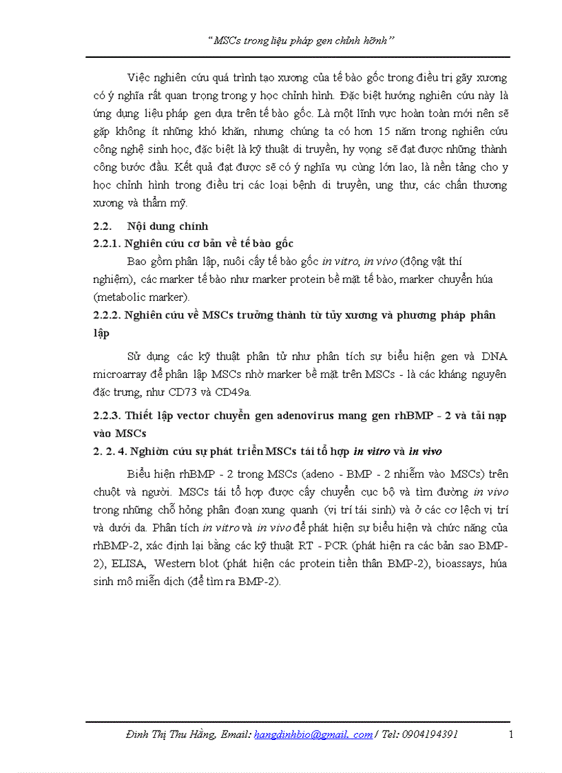 image for page Nghiên cứu quá trình tạo xương trong các phần gãy không liên kết của MSCs trưởng thành tái tổ hợp mang gen BMP 2 Ad BMP 2