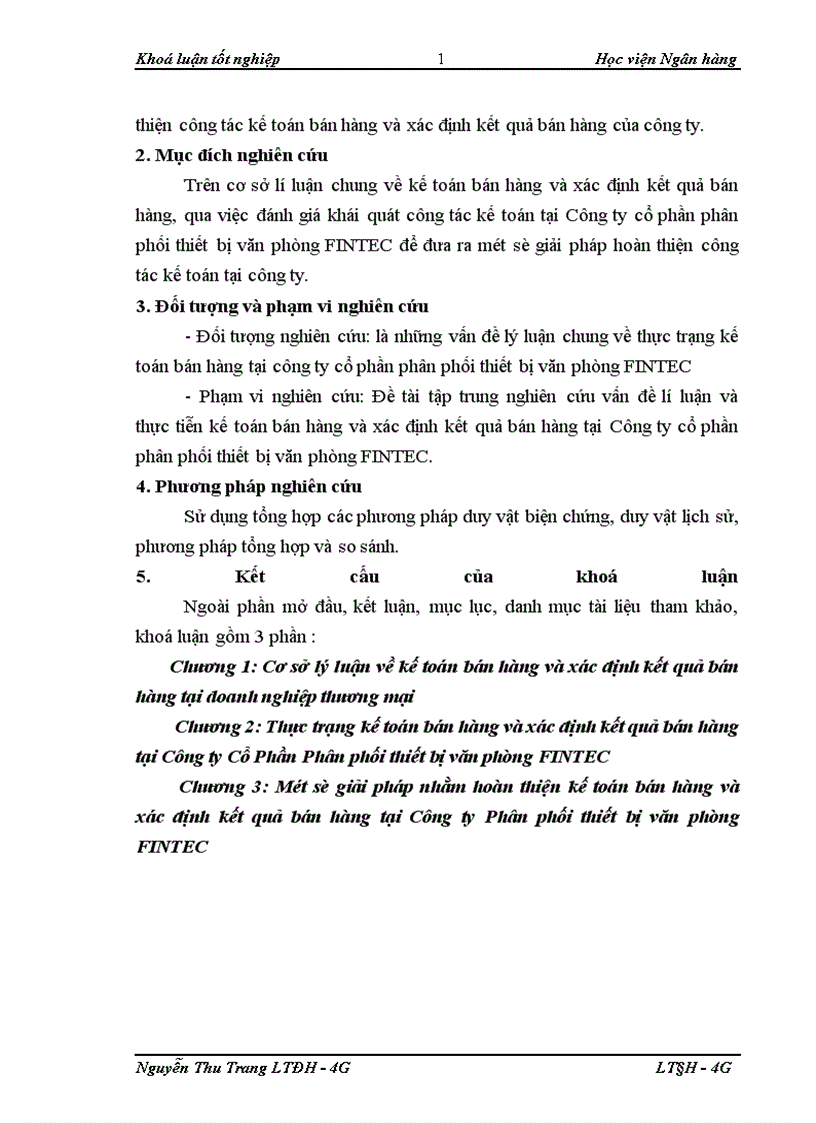 image for page Hoàn thiện kế toán bán hàng và xác định kết quả bán hàng tại Công ty Cổ Phần Phân phối thiết bị văn phòng FINTEC 1