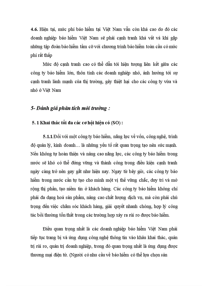 image for page Phân tích môi trường kinh doanh bảo hiểm của Việt Nam Tập đoàn Bảo Việt bằng mô hình SWOT để đưa ra phương hướng chiến lược kinh doanh A