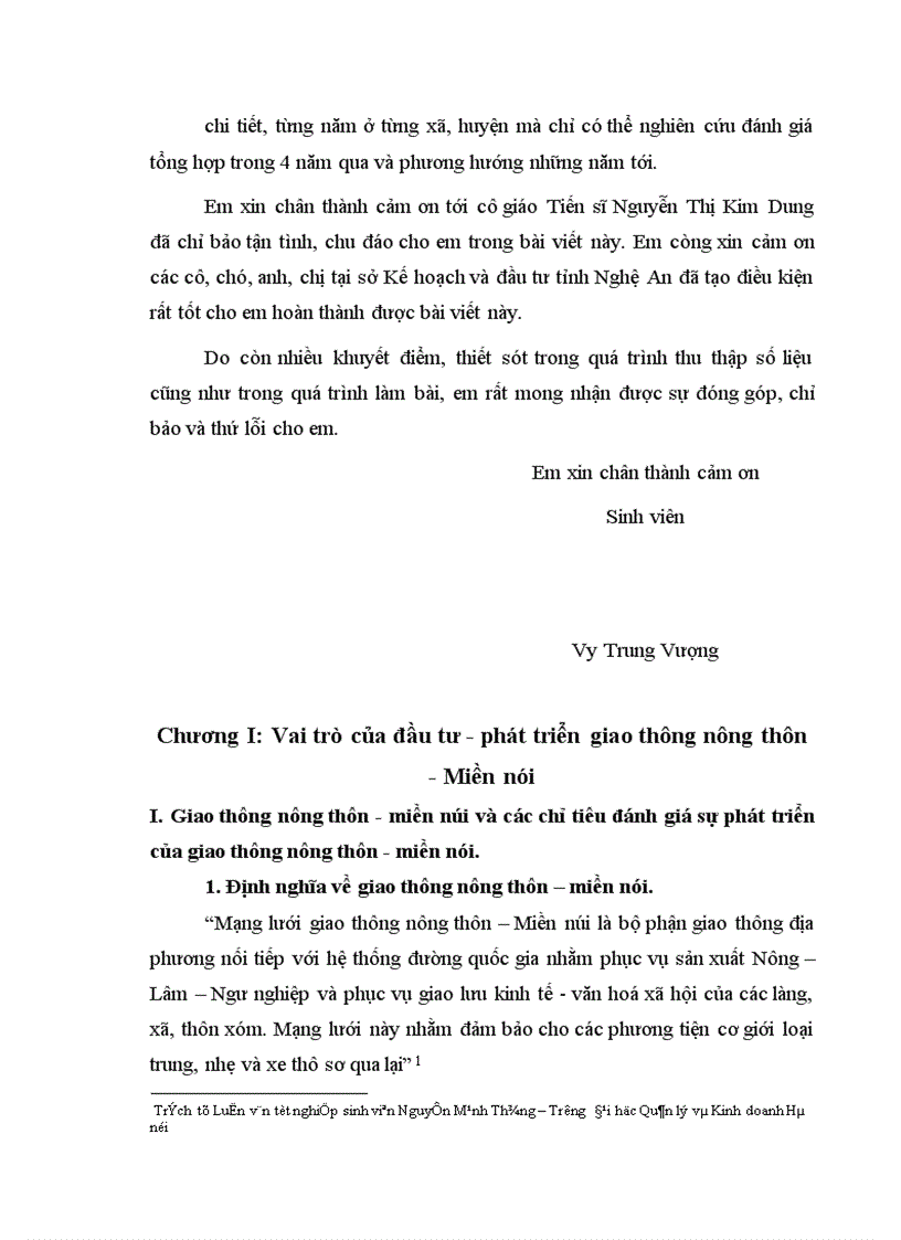 Một số giải pháp đầu tư phát triển giao thông nông thôn miền núi tỉnh Nghệ An giai đoạn năm 2005 2010 1