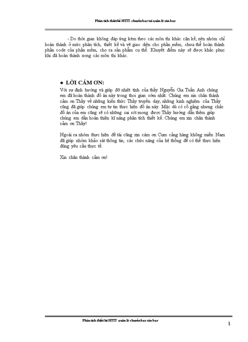 image for page Phân tích thiêt kế HTTT chuyến bay tại quản lý sân bay 1