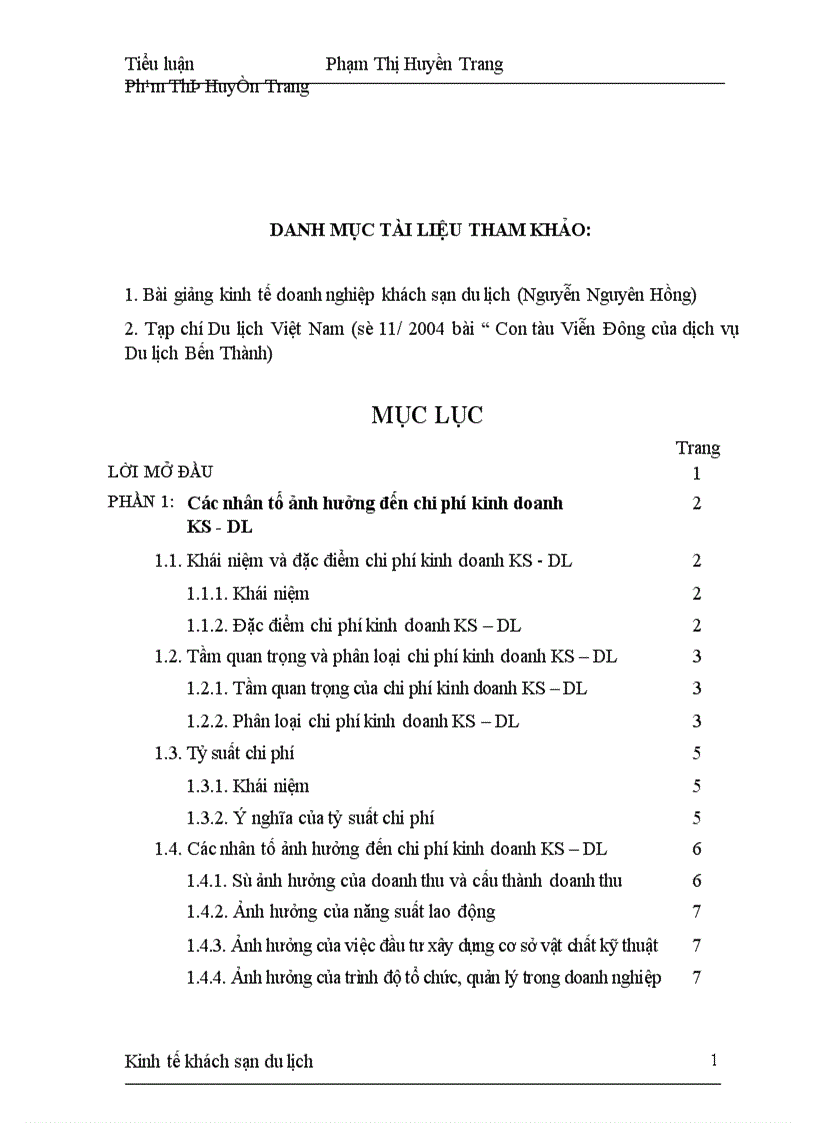 image for page Các nhân tố ảnh hưởng đến chi phí kinh doanh KS DL và các biện pháp tiết kiệm chi phí trong các doanh nghiệp KS DL ở nước ta hiện nay 1