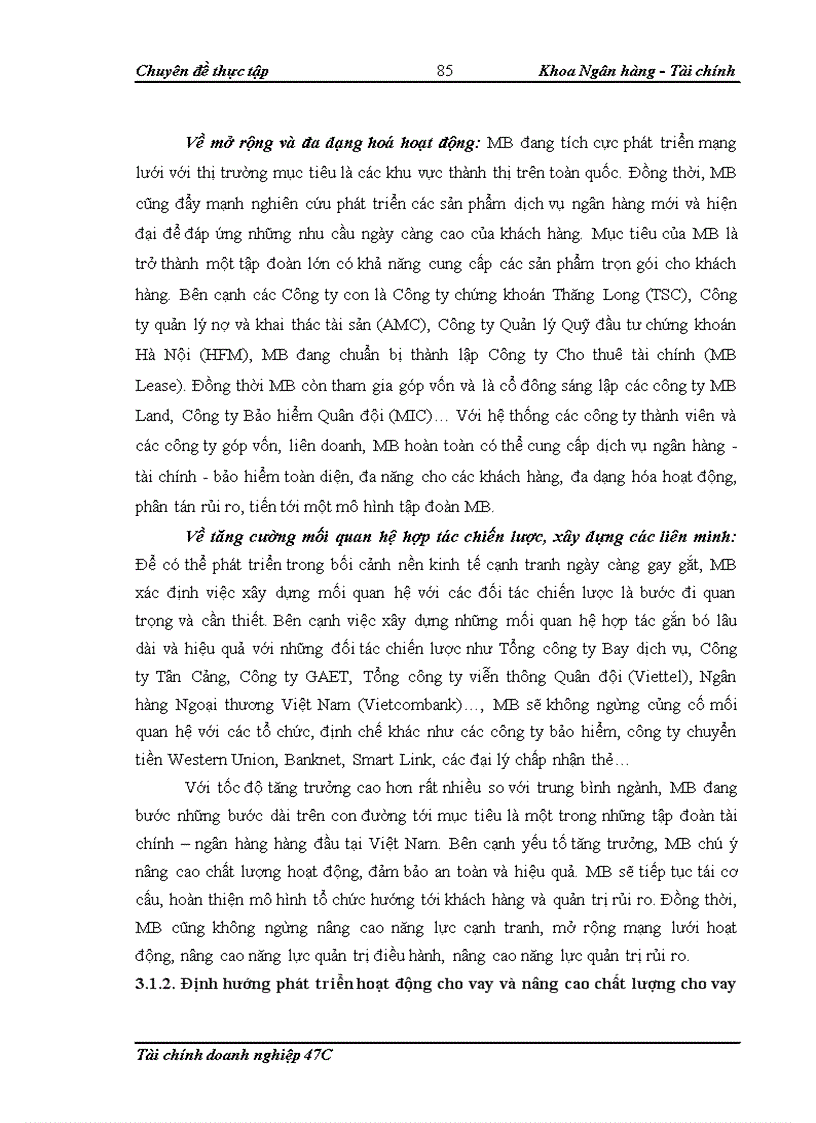 image for page Nâng cao chất lượng cho vay đối với doanh nghiệp vừa và nhỏ tại Ngân hàng TMCP Quân đội