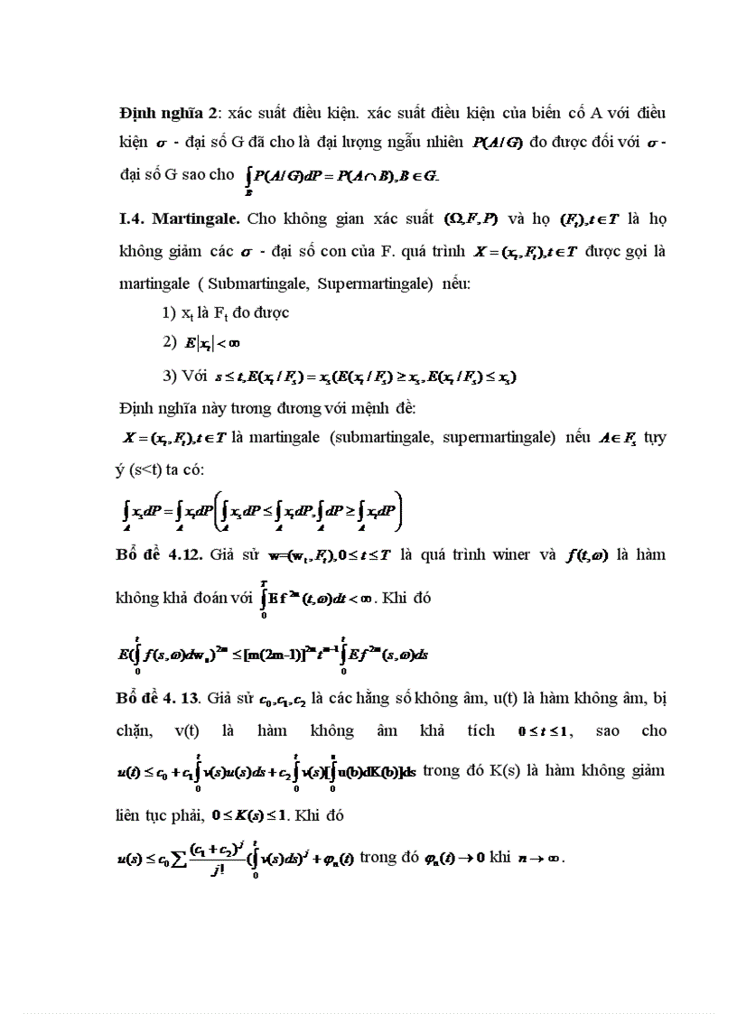 Lý thuyết lọc tối ưu đối với quá trình Gaussian điều kiện và áp dụng của nó vào các bài toán thống kê và các bài toán điều khiển tối ưu với thời gian rời rạc và các bài toán điều khiển tối ưu với thời gian liên tục