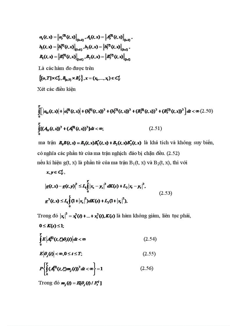 image for page Lý thuyết lọc tối ưu đối với quá trình Gaussian điều kiện và áp dụng của nó vào các bài toán thống kê và các bài toán điều khiển tối ưu với thời gian rời rạc và các bài toán điều khiển tối ưu với thời gian liên tục